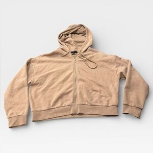 Forever 21 Full Zip Cropped Hooded Sweatshirt 2x